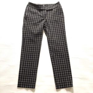 WHBM Navy Grid Checked Pant